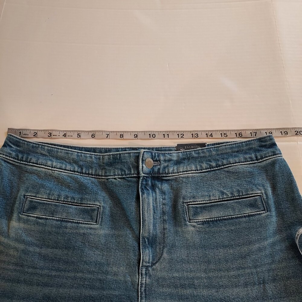 Talbots Wide Leg Released Hem Crop Jeans Size 14 - Picture 13 of 13
